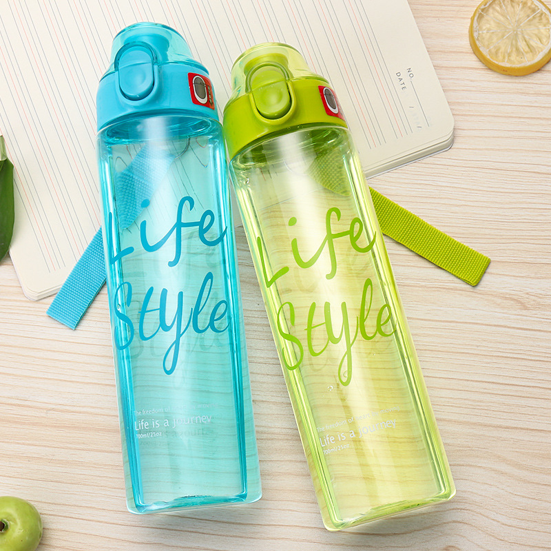 HealthCare transparent Water cup Space Cup Plastic Portable Readily Cup children Water bottle Simplicity glass student motion