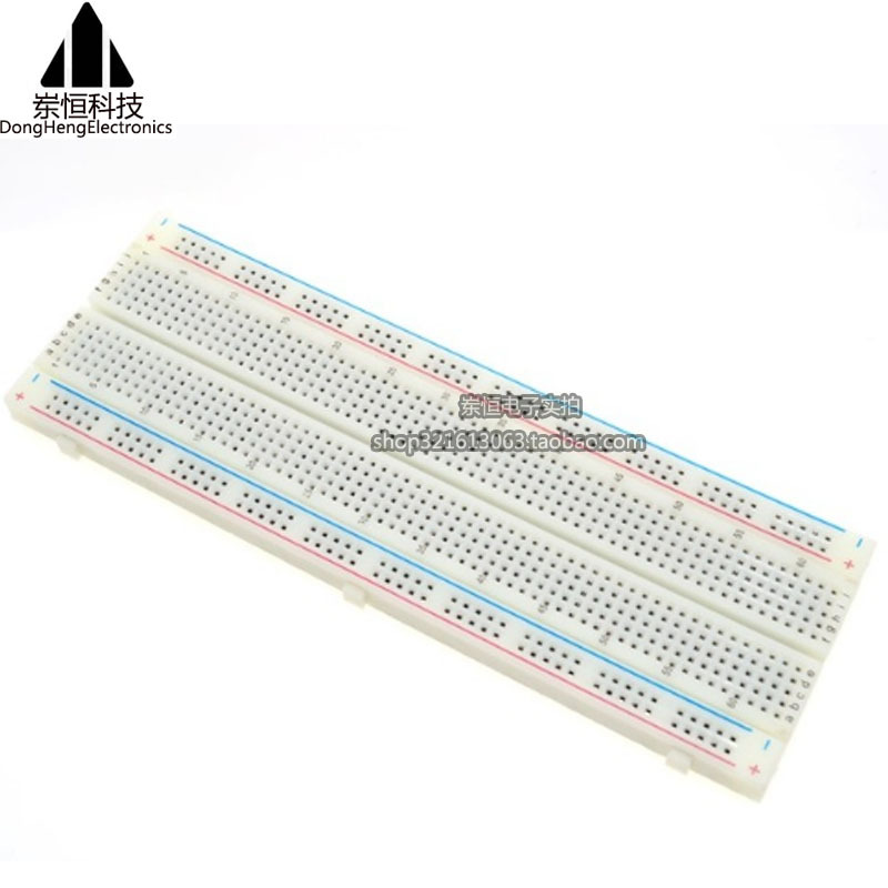 MB-102 红蓝线面包板 830孔面包板 实验连接板 现货热销