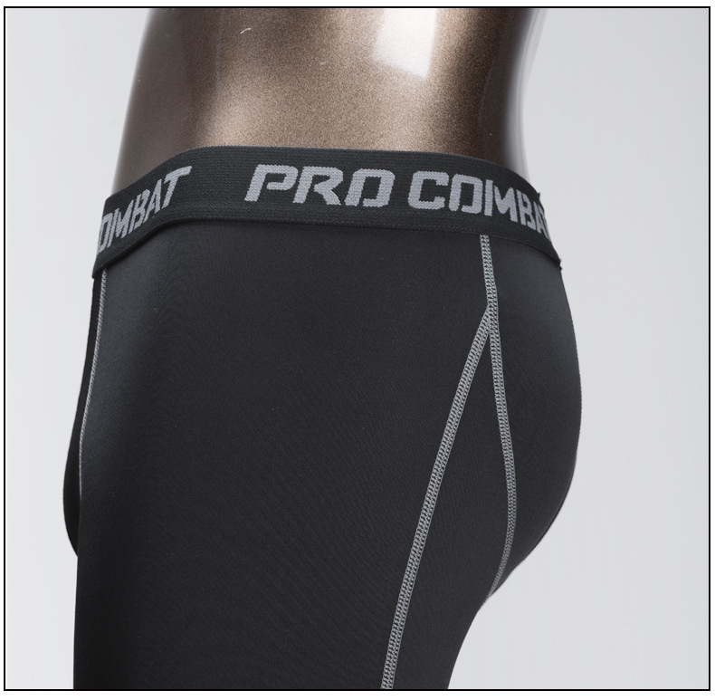 Fitness trousers men's running basketball print tight nine-point pants men sweat high bullet speed dry spot wholesale 16 014.jpg