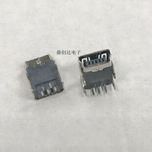 mini usb母座 5P 插板母座 迷你B型四脚DIP 小家电专用连接-阿里巴巴
