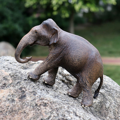 Children's solid simulation wildlife world elephant model toy Zoo Asian elephant model ornaments
