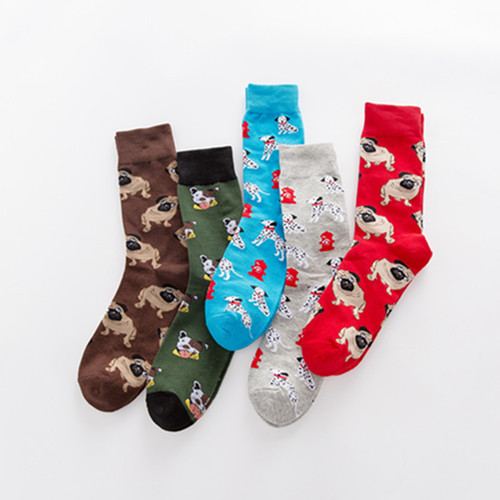 Cross-border autumn and winter new colorful socks mid-calf casual cotton socks socks wholesale no jam cotton socks