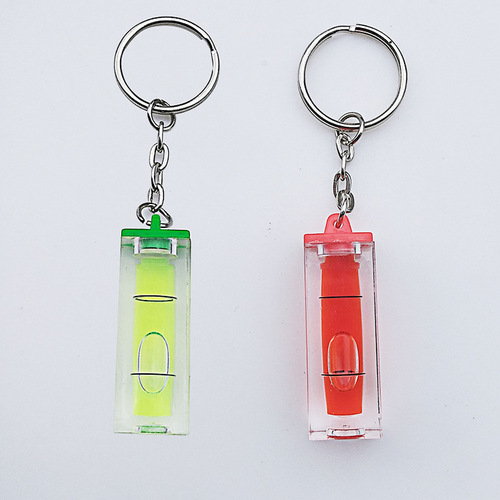 Leveling Bubble Keychain Hook Key Ring Keychain Bubble Level Chain Logo Can Be Customized