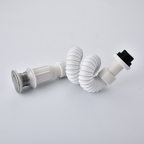 Stainless steel washbasin deodorant drain pipe wash basin integrated removable thickened drain sink drain pipe