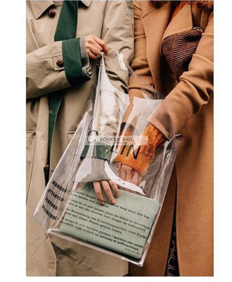 the republic of korea Explosive money transparent Jelly bag ins super Korean Edition Spring new pattern Plastic Transparent bag Small bag