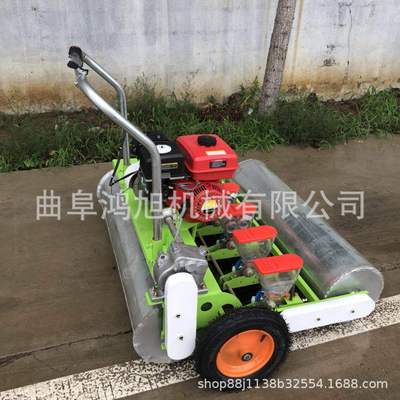 壹台批發汽油款播種機 大棚室內種菜機 10行動力型精播機