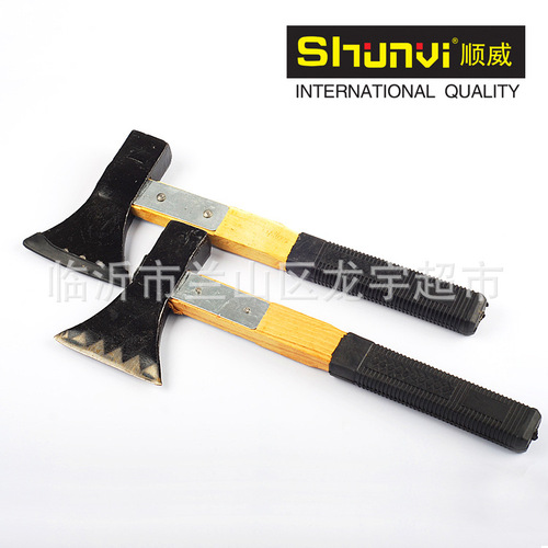 Factory direct sales reinforced ax household wooden handle ax non-slip sharp firewood ax woodworking camping garden ax