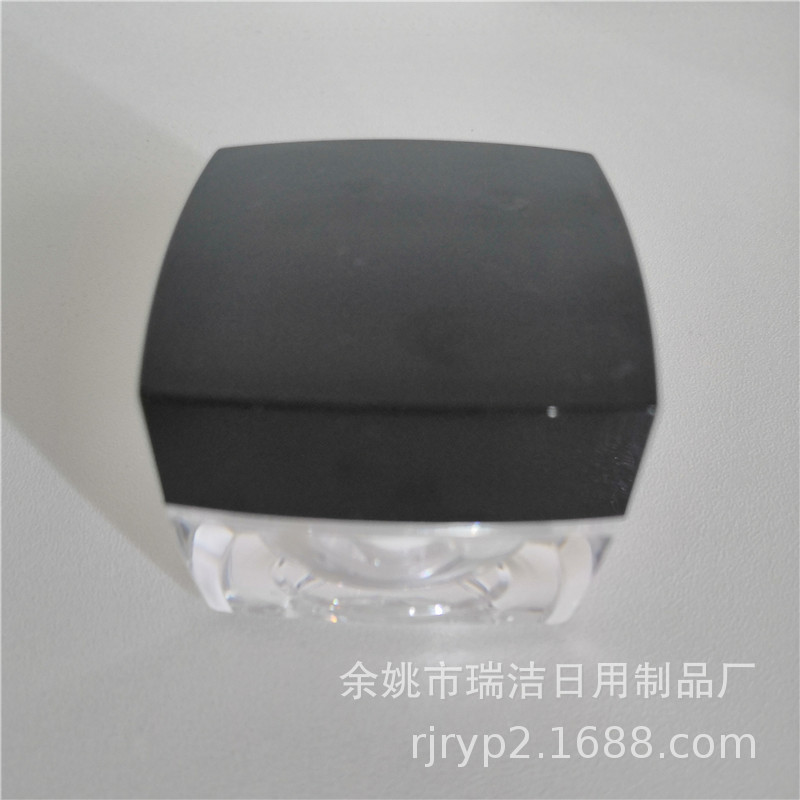 10g四方黑盖面霜盒化妆品膏霜盒粉底液乳液瓶真空瓶分装瓶