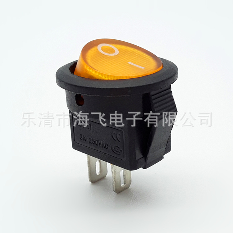 供应圆型KCD船型开关，两脚翘板开关，带灯开关、