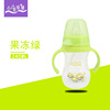 Silica gel feeding bottle, children's crooked pacifier, handle, straw, wide neck, wholesale