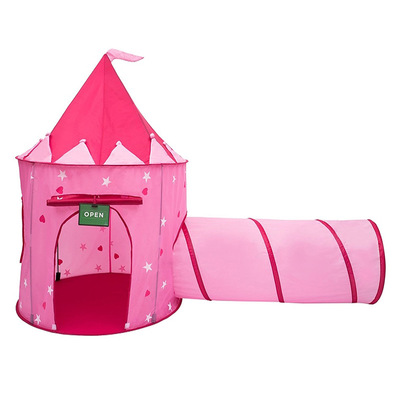 亚麻逊热销户外室内爬行折叠荧光蒙古堡公主帐篷儿童隧道女款