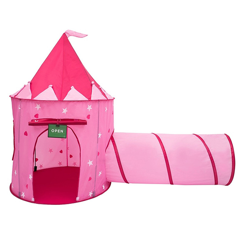 亚麻逊热销户外室内爬行折叠荧光蒙古堡公主帐篷儿童隧道女款