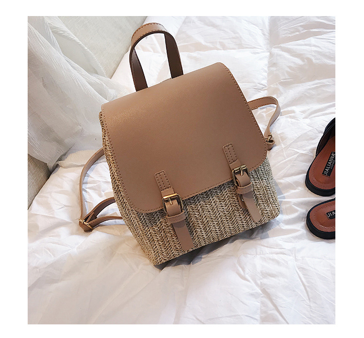 Sac À Dos De Paille 2019 Été Nouvelle Femmes Sac Casual Collège De Style Petit Sac À Dos Coréenne Style Rétro Vacances Plage Sac display picture 22