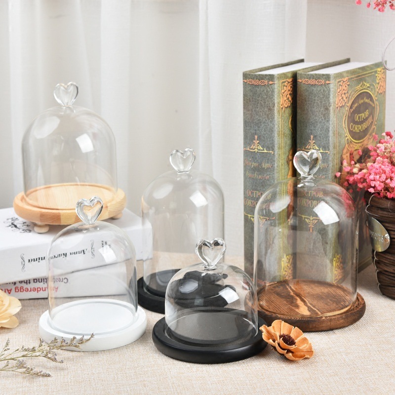 Glass cover transparent dust cover Spend eternity Glass cover Christmas love Cylinder Cover customized