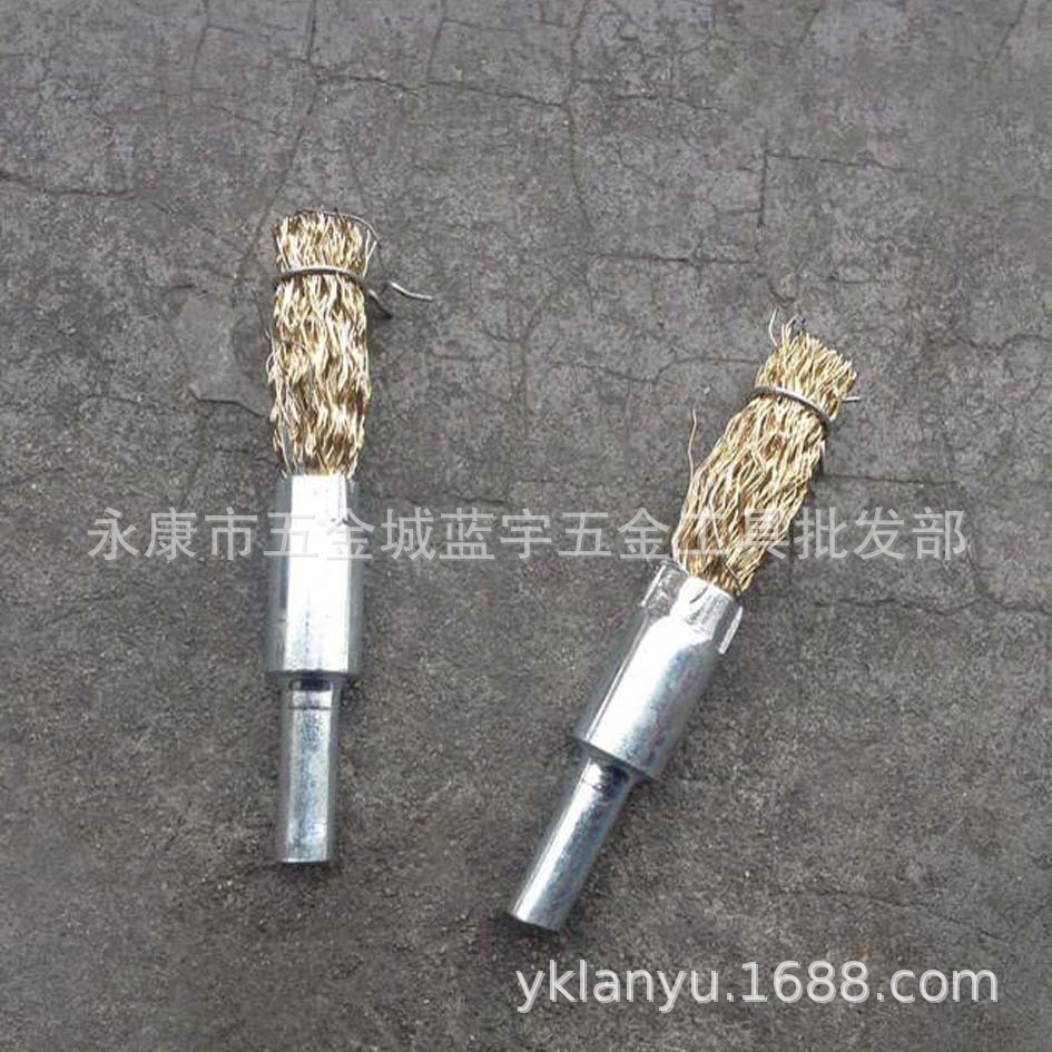 6mm钢丝笔刷 笔型除锈刷打磨抛光刷/钢丝镀铜 不锈钢丝