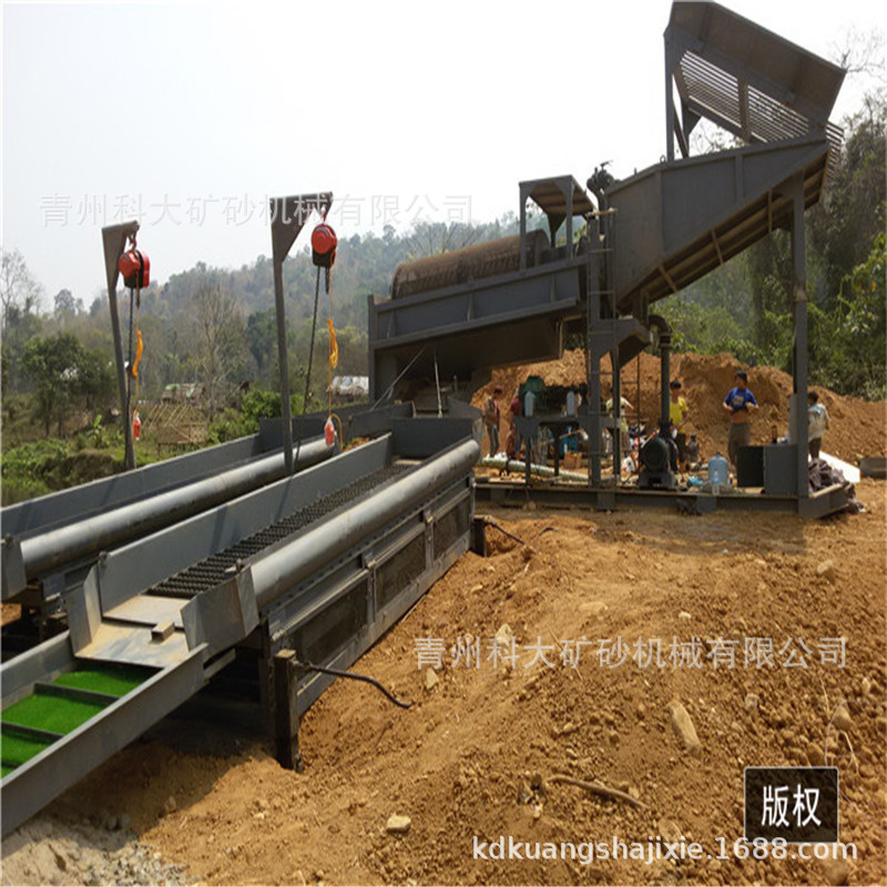 大型淘金设备 河道去泥选金机器 旱地选金设备