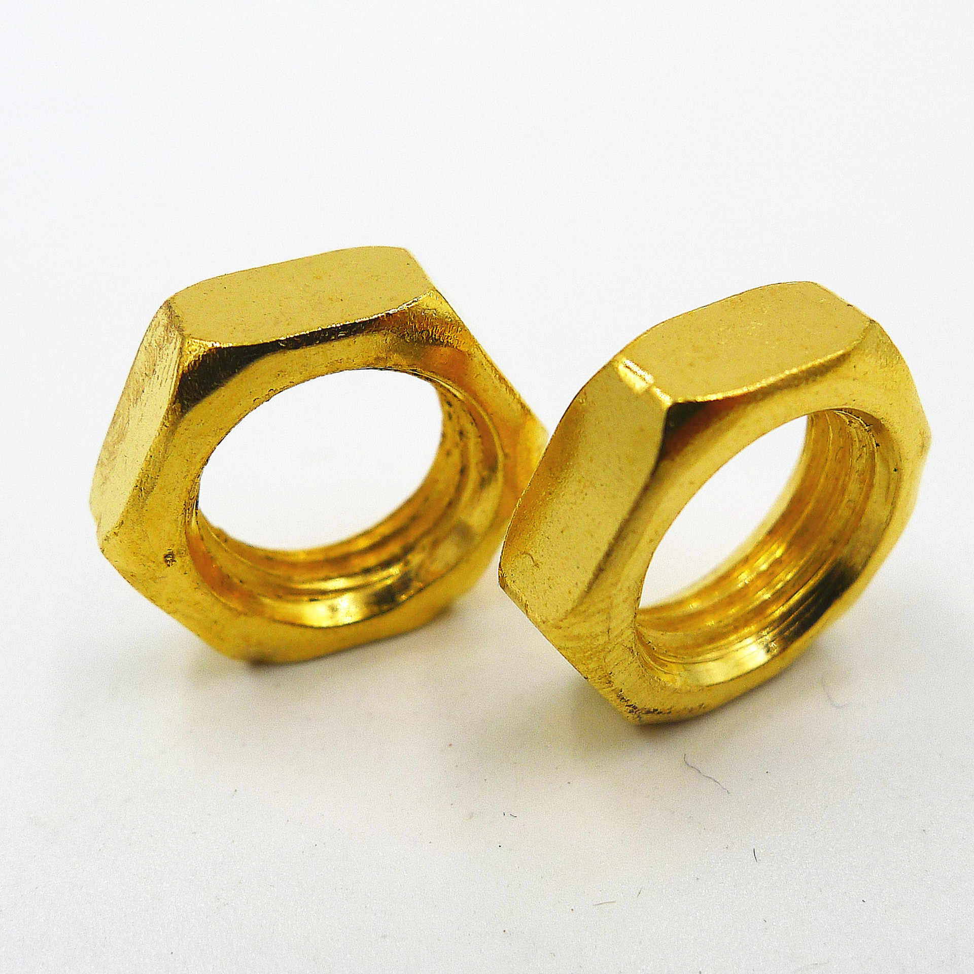 铜灯饰螺母,H59细牙簿六角螺母,幼牙黄铜螺帽,超簿铜六角母