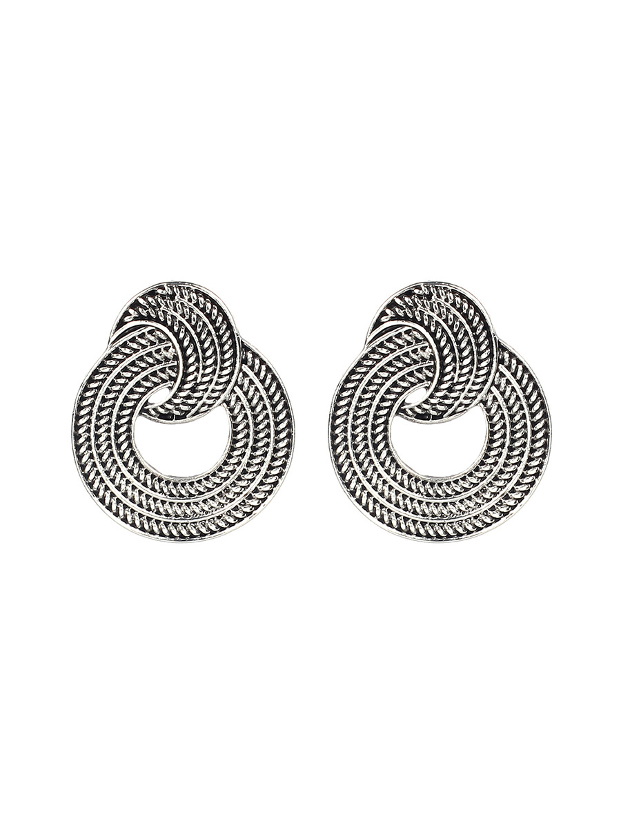 Earrings Classification Hot Style Retro Geometric Circle Ethnic Style Earrings
