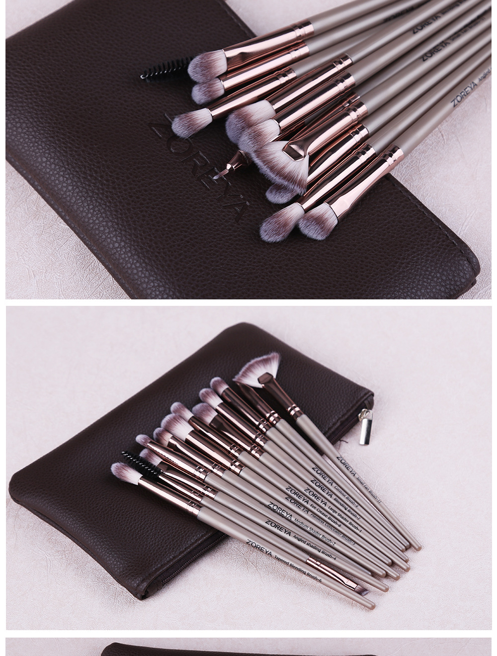 12 Pieces Gift Makeup Brush Tool Set Black Artificial Fiber Eye Shadow Makeup Brush Set Wholesale Nihaojewelry display picture 8