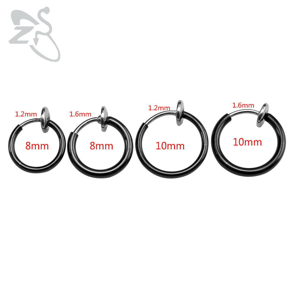 Stainless Steel Geometric Ear Clip Earrings for Women - Colorful Titanium Steel Ear Cuff - Wholesale detail image 7