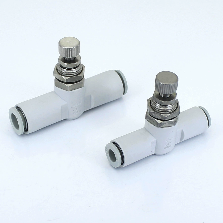 Дроссельный клапан типа SMC AS1001F-04 для регулирования скорости трубы с пластиной и перегородкой/2001F-06/2051F-08-3