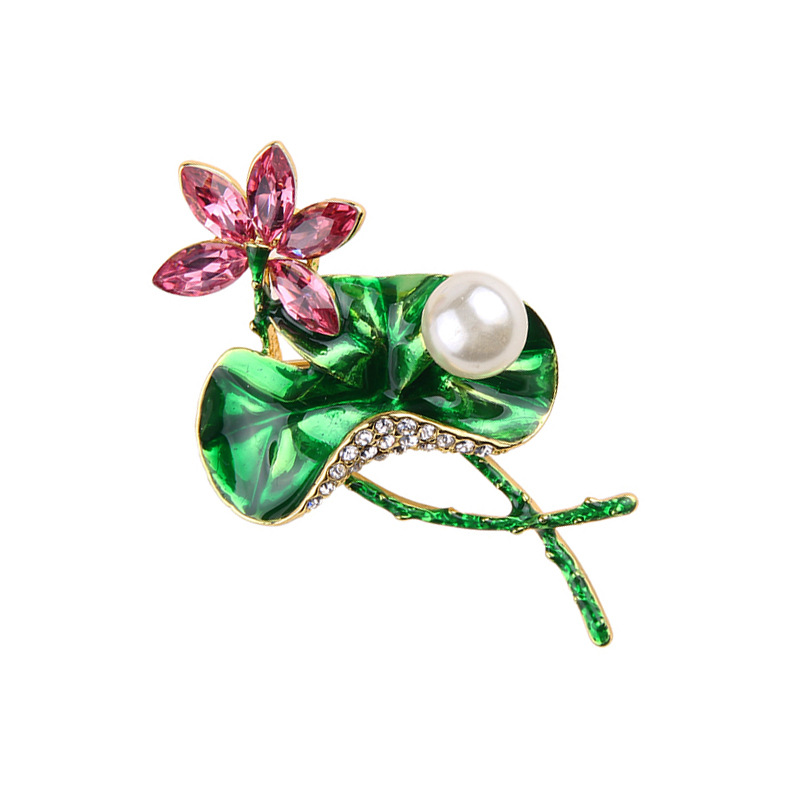 Alloy Korea Flowers brooch(Photo Color) NHJQ10150-Photo Color