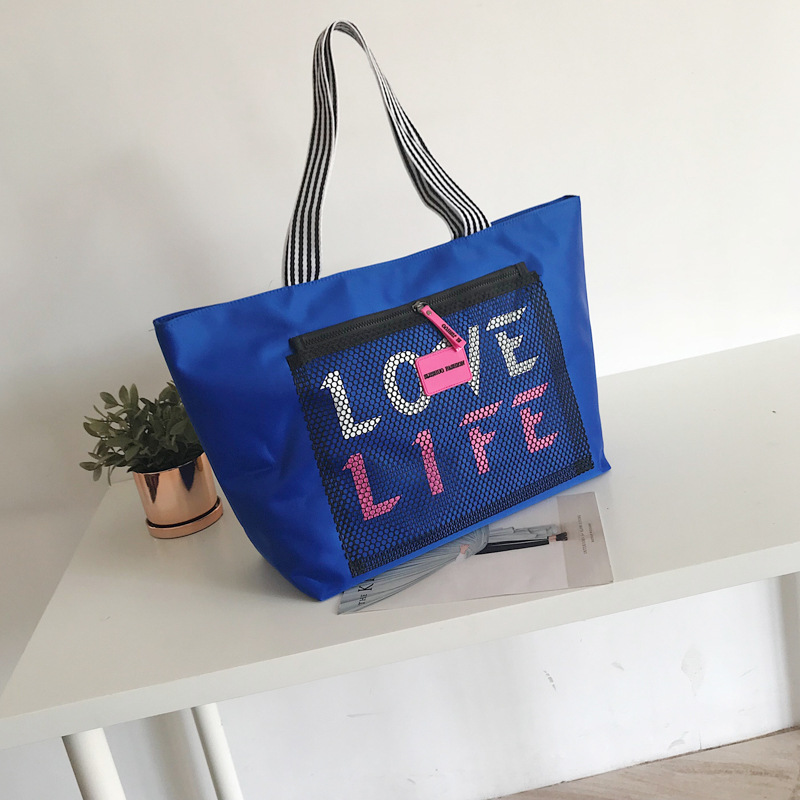 Autumn New Korean Super Large Capacity Women's Bag Waterproof Trendy Leisure Travel Bag Women's Wet and Dry Separation_voghion.com