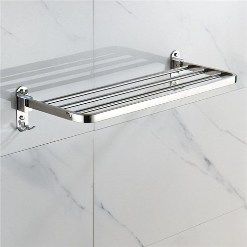 Towel Rack Bathroom Bath Towel Rack Toilet 304 Stainless Steel Bathroom Shelf Wall Mount No Drill Clothes Rack