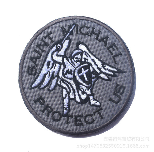 SAINT Michael Saint Michael Protection USA Embroidery Velcro Archangel Armband Cloth Patch