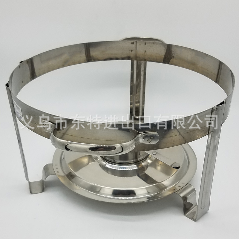 Factory direct sales of stainless steel alcohol stoves, hotel right-angle round dining stoves, buffet hanging lid dining stoves, hotel buffei stoves detail image 5