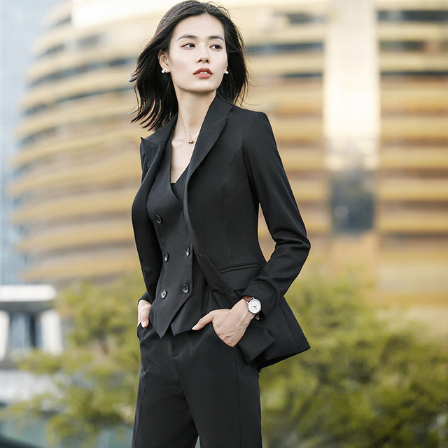 Wholesale New Black Professional Dresses Female Slim Suits Female  