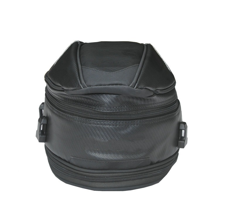 En stock suministro motocicleta montar asiento trasero casco bolsa motocicleta asiento trasero bolsa trasero tronco casco bolsa RR9014