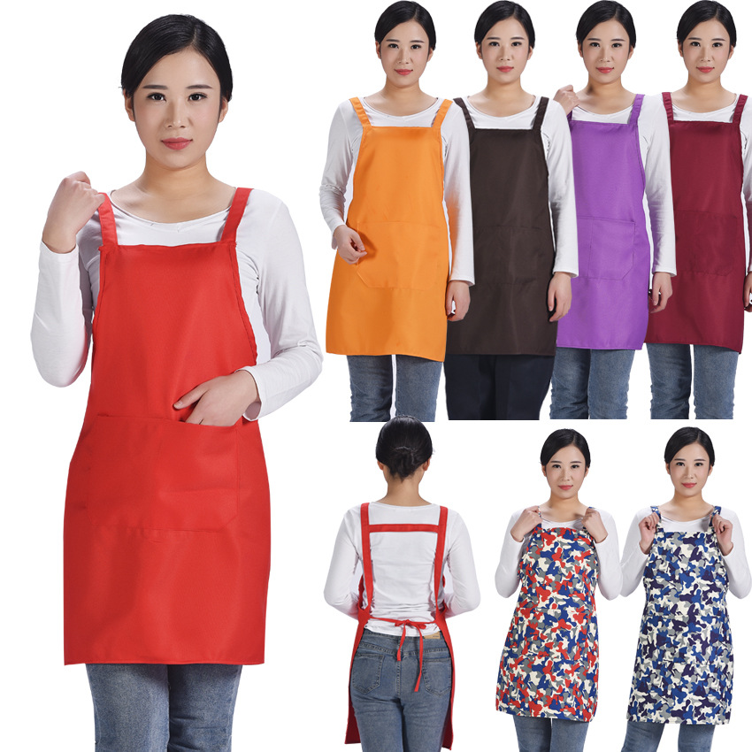 厨房时尚围裙定做无袖家居工作服定制logo防水促销广告围裙批发