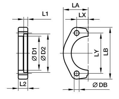 PARKER派克FHSF SAE平法兰片-ISO6162-1/-2  FHSF310/14CF现货