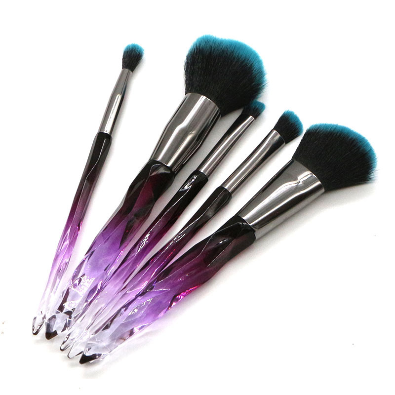 Fashion Multicolor Artificial Fiber Plastic Handle Makeup Tool Sets 1 Set display picture 2