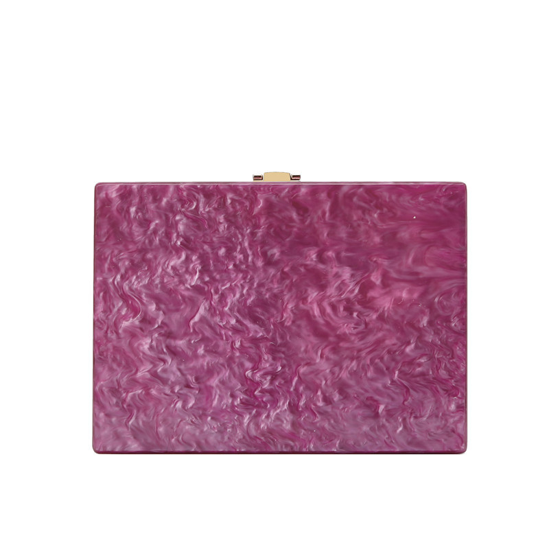 Stylish Acrylic Clutch Bag For Women - Elegant Evening Party Handbag With Magnetic Closure, Snake Print Pattern, And Crossbody Strap Clutch Bag_voghion.com