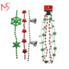 Wholesale bead chain festive accessories jewelry Christmas series bead chain and peace logo necklace