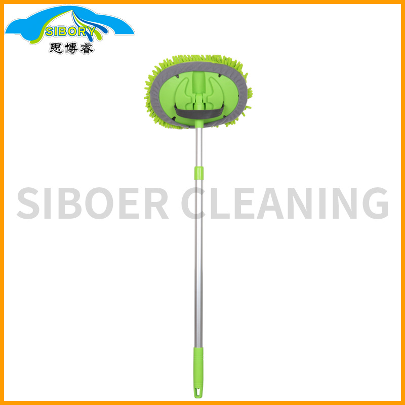 厂家直销思博新款普通型清洁汽车专用洗车拖布 雪尼尔刷头可单用