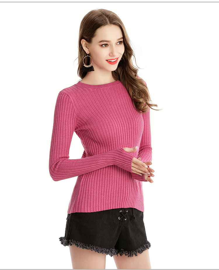 all-match knitted bottoming shirt NSYH22103