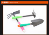 Wholesale high -quality gardening tools Plastic handle flower shovel two heads and five -toothed rake gardens shovel small iron 锹 rushing to the sea tool