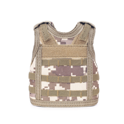 Mini vest for outdoor military fans, personalized molle bar decorative vest, mini vest for drinks and beer