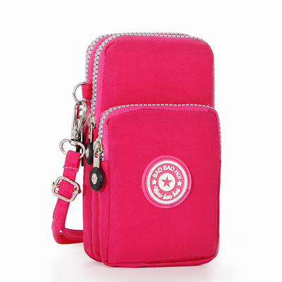 2019新款休闲帆布手机包女斜跨包零钱袋迷你挂脖包女士单肩小包包