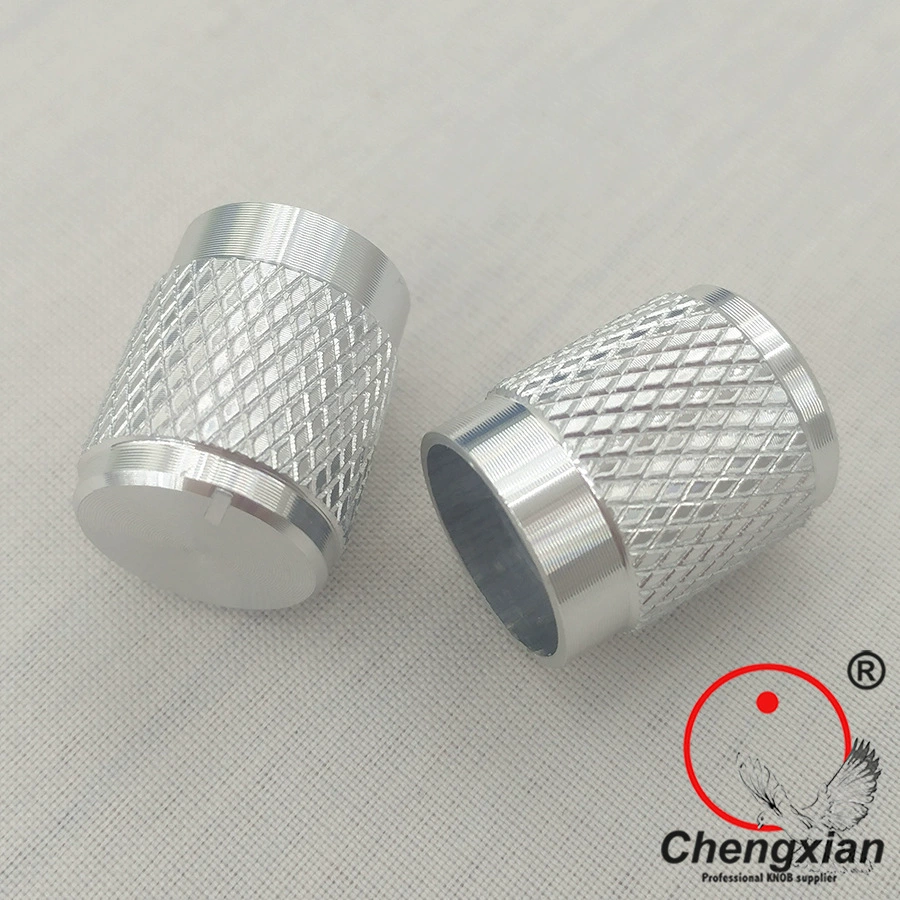 Алюминиевая ручка с накаткой сетчатая ручка Нескользящая диаметр 13 высота 16 серебристо-черный одинарный двойной потенциометр, посвященный