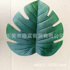 批发仿真龟背竹叶EVA龟背竹假竹叶泡沫料塑料材质