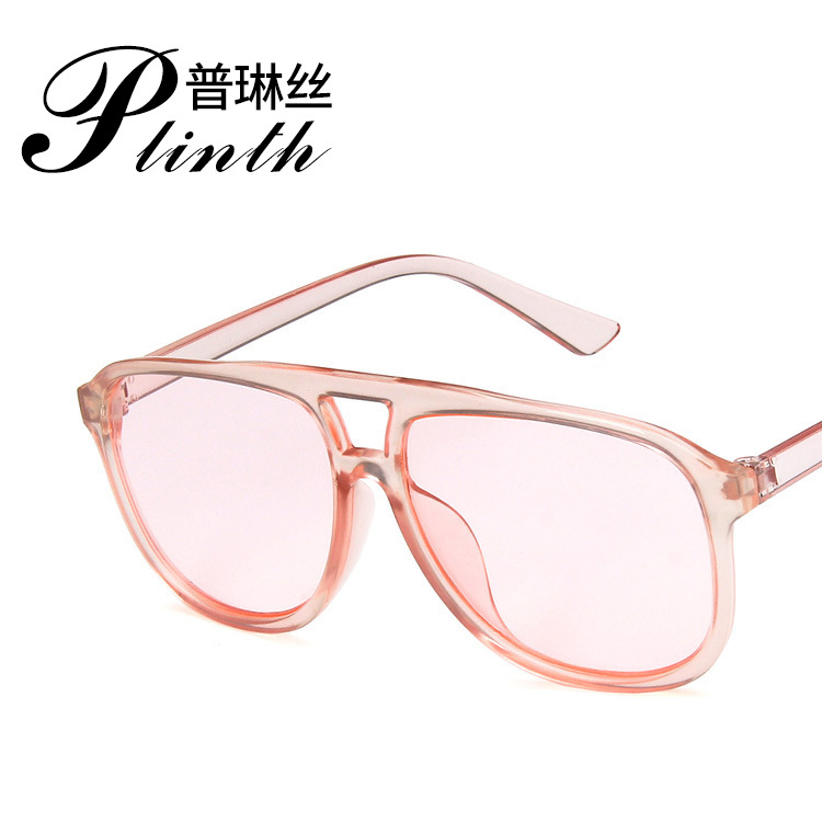 Candy color trend hip hop Sunglasses large frame ocean film Sunglasses European and American personalized cross border Sunglasses