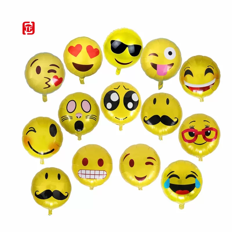 18 -inch round colored smiley emoticon symbol aluminum film aluminum foil balloon wedding wedding birthday birthday decorative supplies