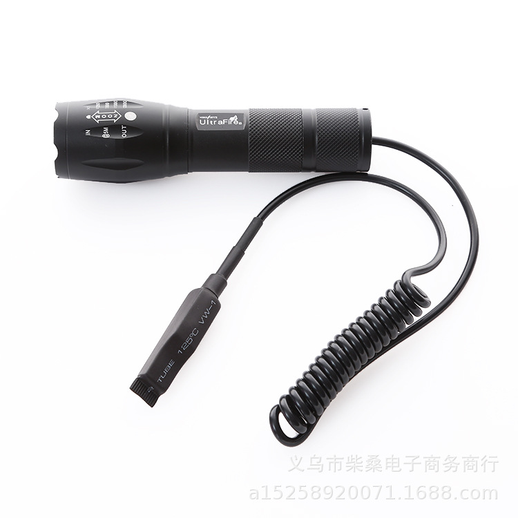 K185正品强光LED铝合金望远镜鼠尾专用手电筒8字夹大q夹2片夹K186