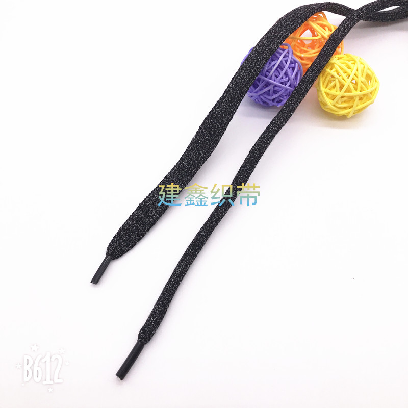 新款涤沦银丝圆扁绳 适用运动裤裤腰绳 鞋带 抽绳 帽绳塑料头等