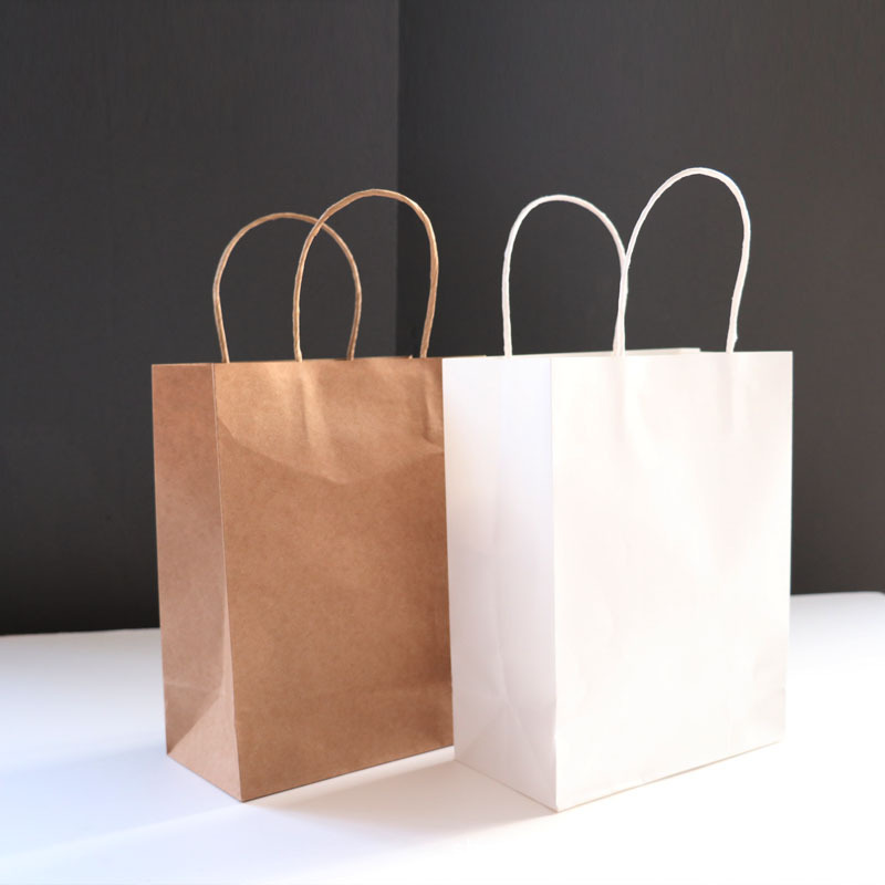 现货批发外卖袋 牛皮纸手提袋印刷 通用创意礼品包装纸袋可定制