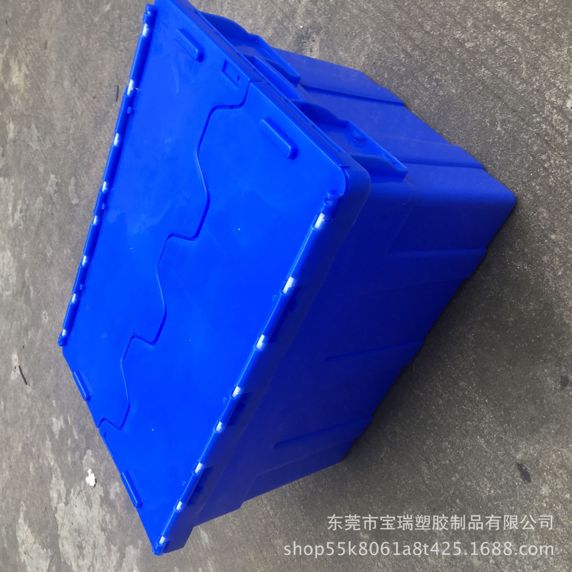 宝瑞供应白云便利店配货红色连盖箱 简易PE塑胶斜插式翻盖箱